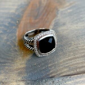 David Yurman Albion Silver Ring with Diamonds